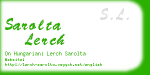 sarolta lerch business card